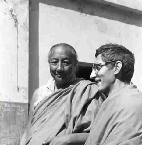 Dilgo Khyentse Rinpoche with Sangharakshita